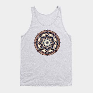 Mandala Brown Blue 1 Tank Top